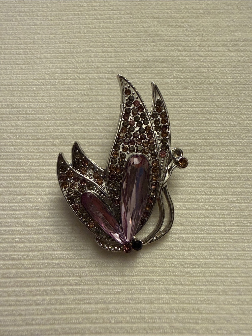 Amethyst Crystal Brooch - Women's Jewelry